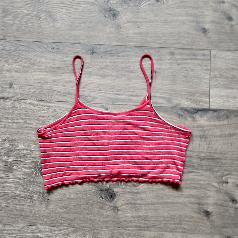 Striped cropped tank